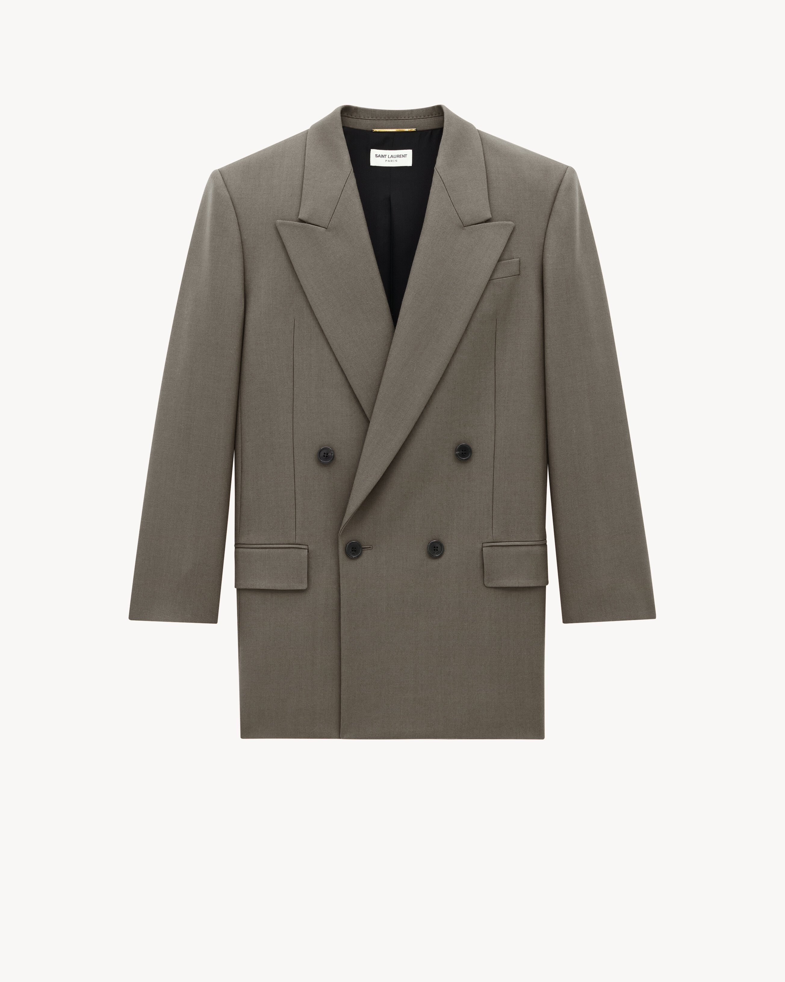 blazer em gabardine de lã