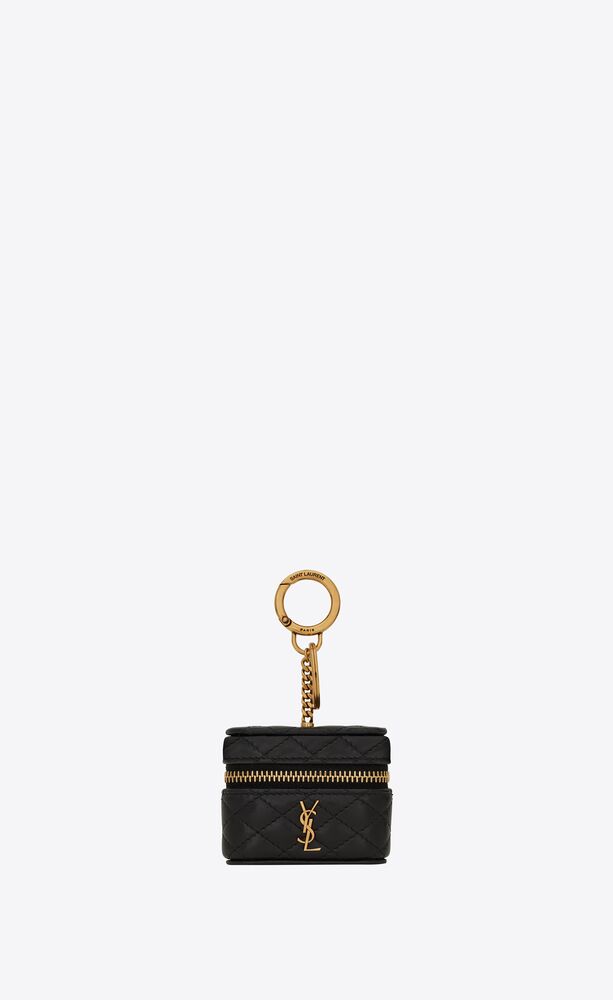 gaby mini purse keyring in quilted lambskin
