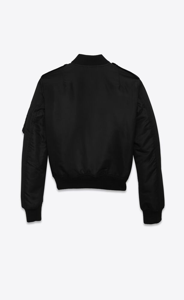 bomber jacket in nylon | Saint Laurent | YSL.com
