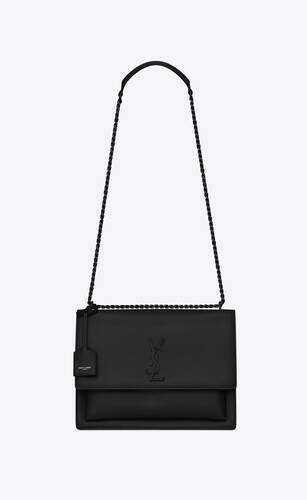 Saint Laurent Women's Sunset Small Chain Bag in Smooth Leather - Jaune Pale
