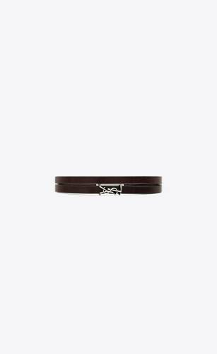 Saint Laurent Leather Bracelet in Black | LN-CC®
