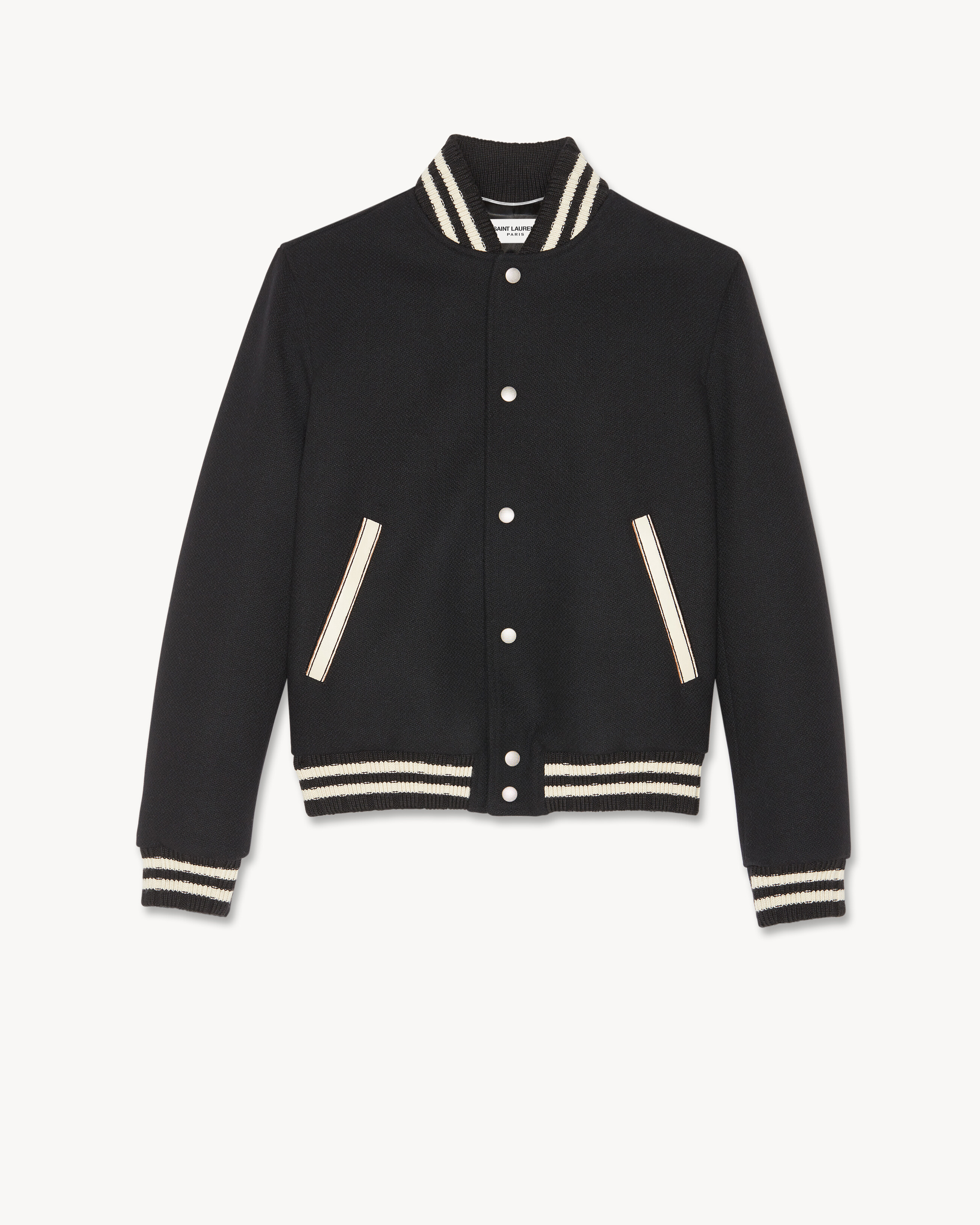 saint laurent teddy jacket in wool