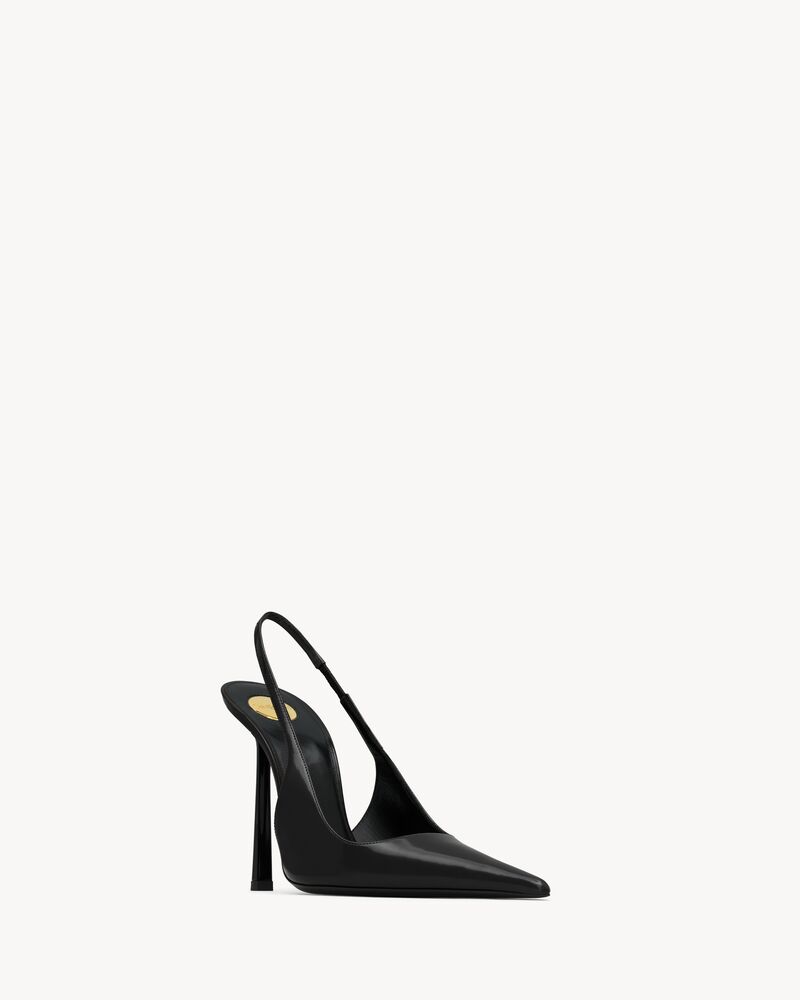 VENDOME slingback pumps in glazed leather