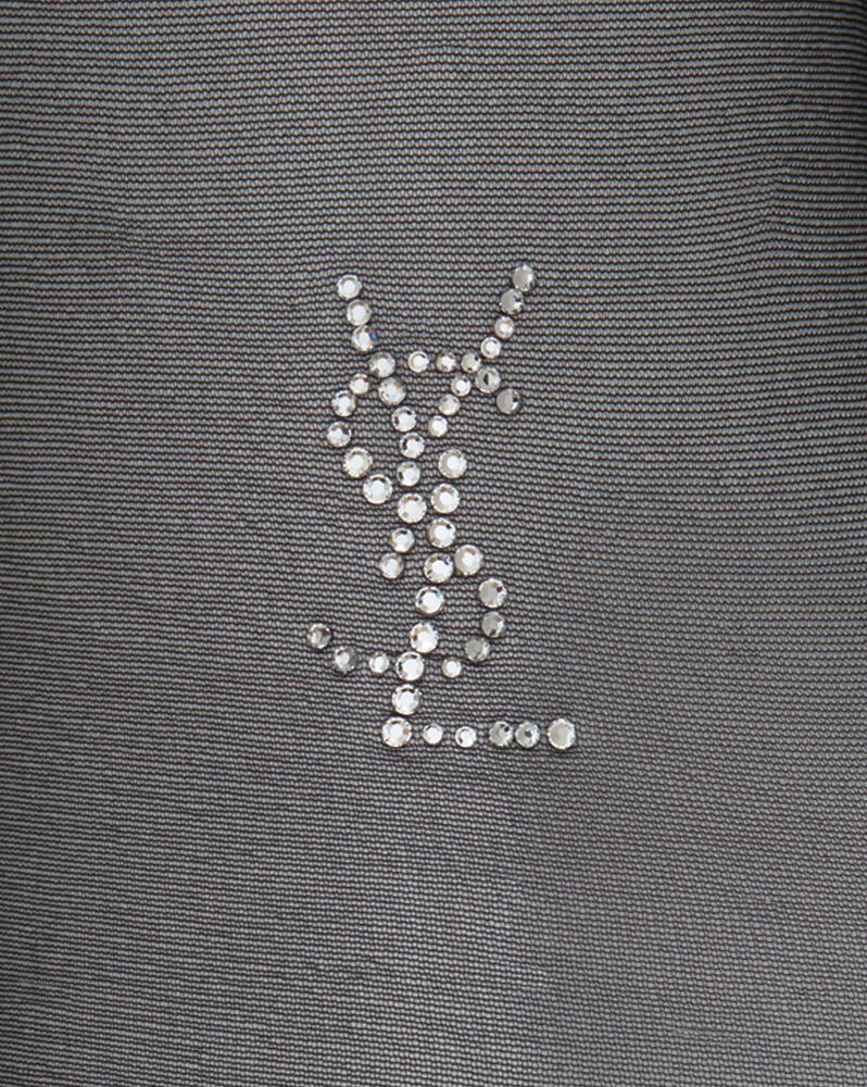 Saint Laurent - Monogram crystal-embellished tights Saint Laurent