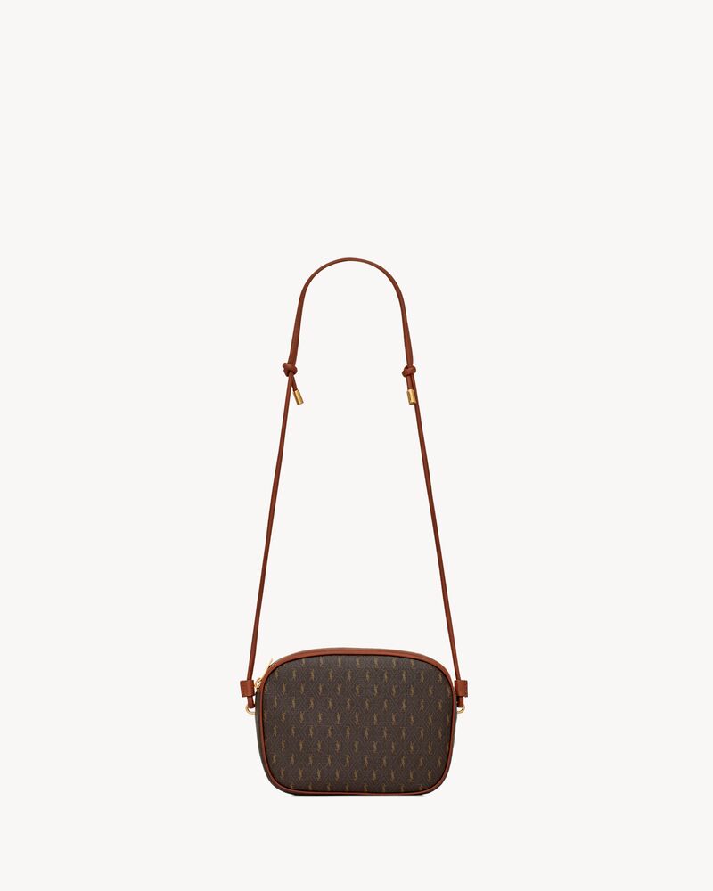 Le Monogramme small camera bag in canvas and smooth leather, Saint Laurent