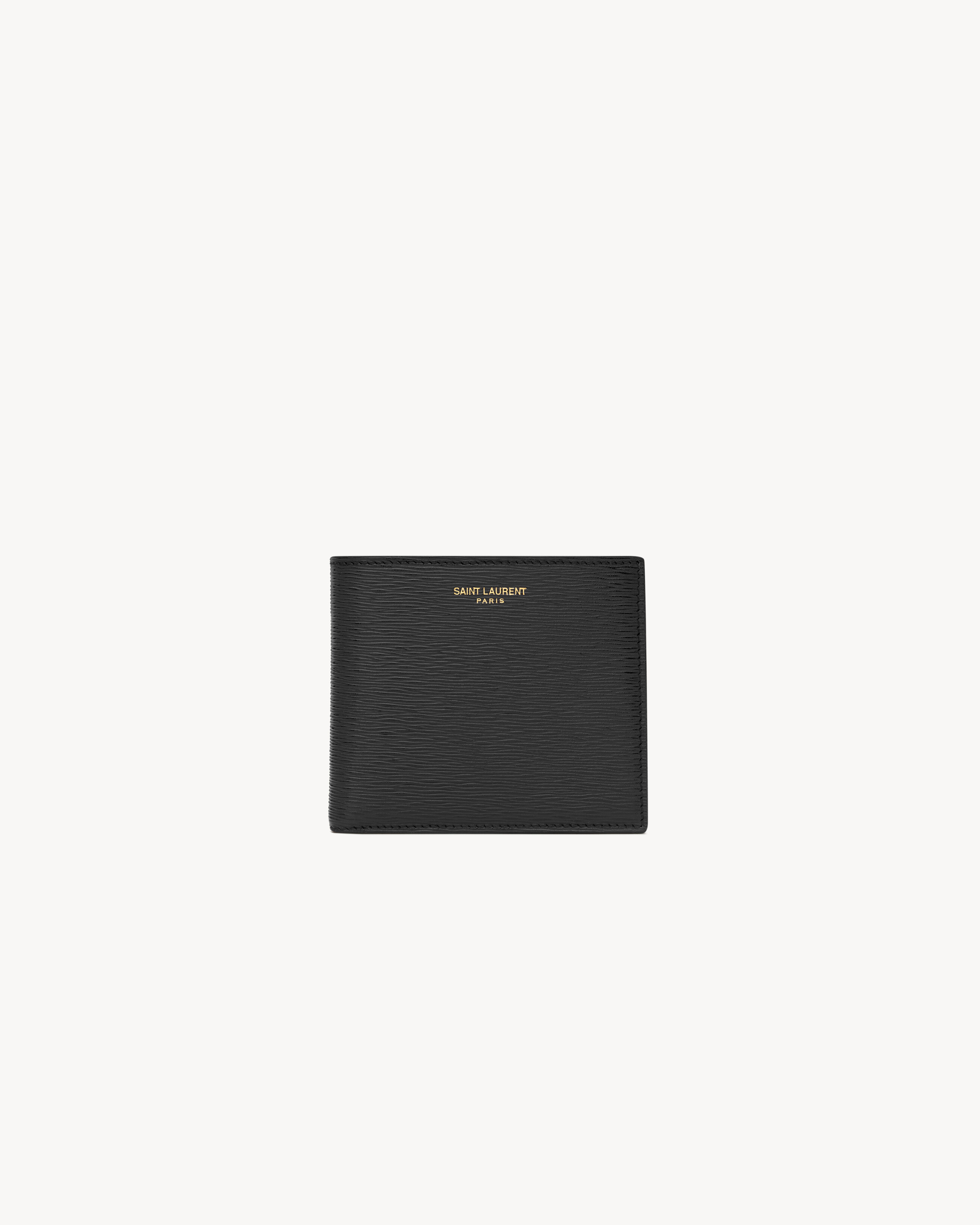 SAINT LAURENT PARIS EAST/WEST Portemonnaie aus geriffeltem Leder