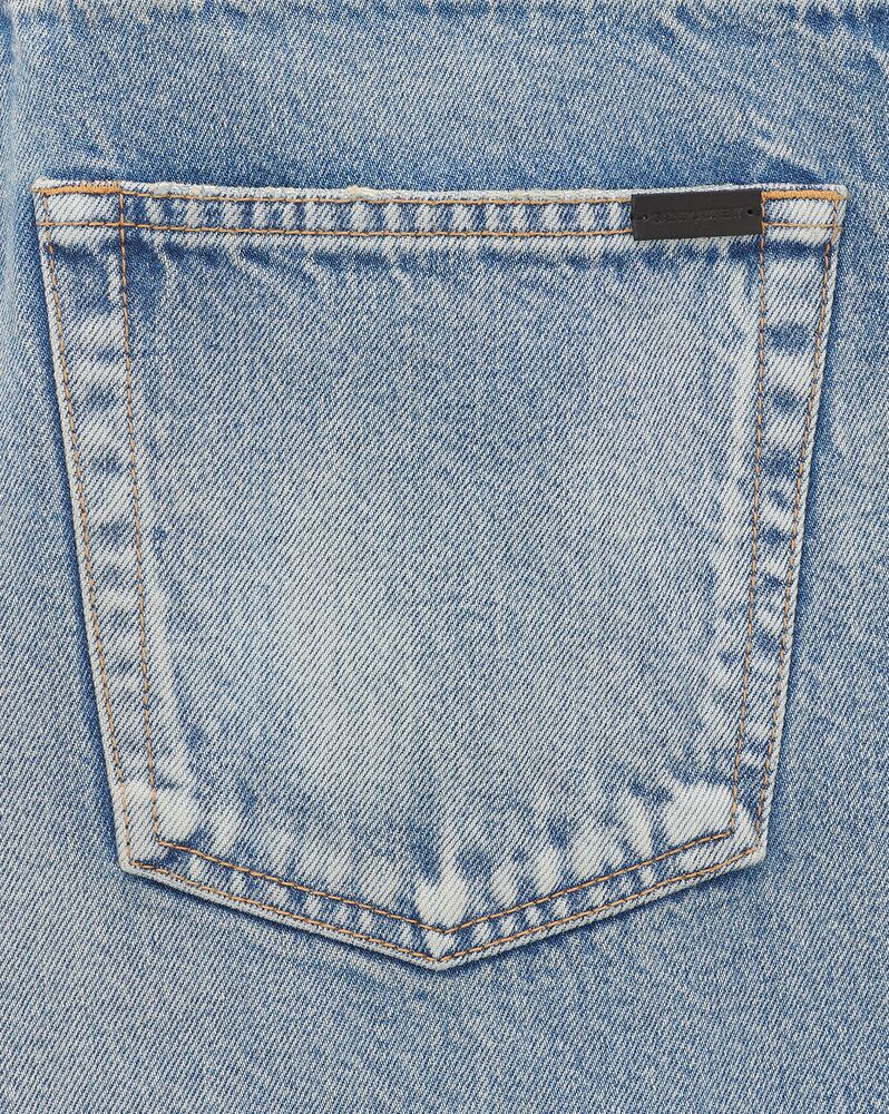 Cropped jeans in sunny sky blue denim | Saint Laurent | YSL.com