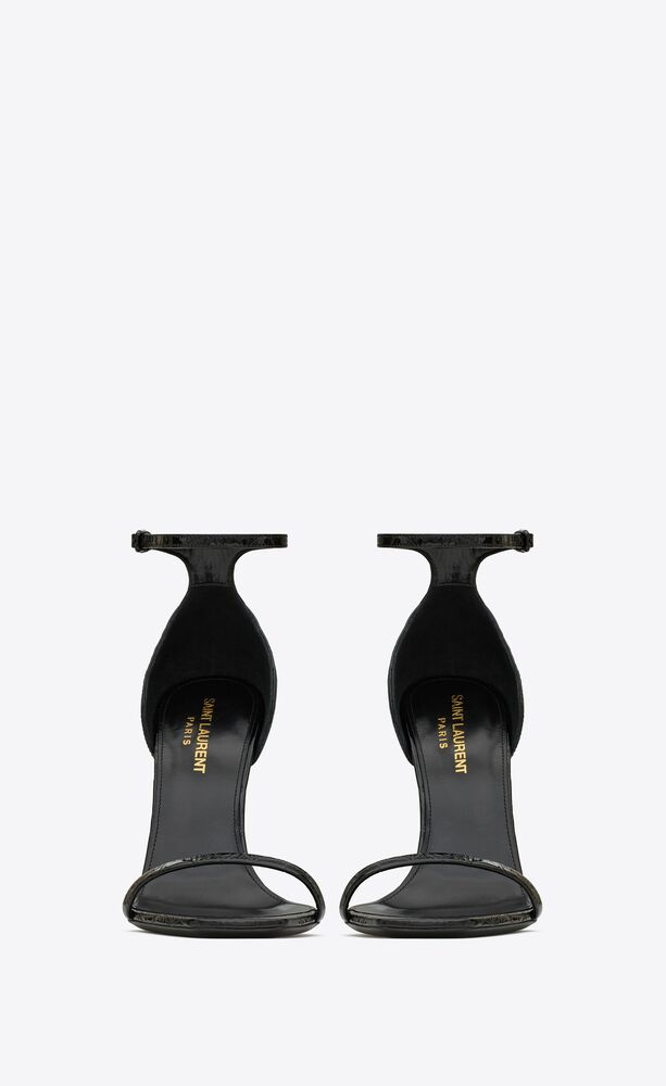 OPYUM sandals in crocodile-embossed leather | Saint Laurent | YSL.com