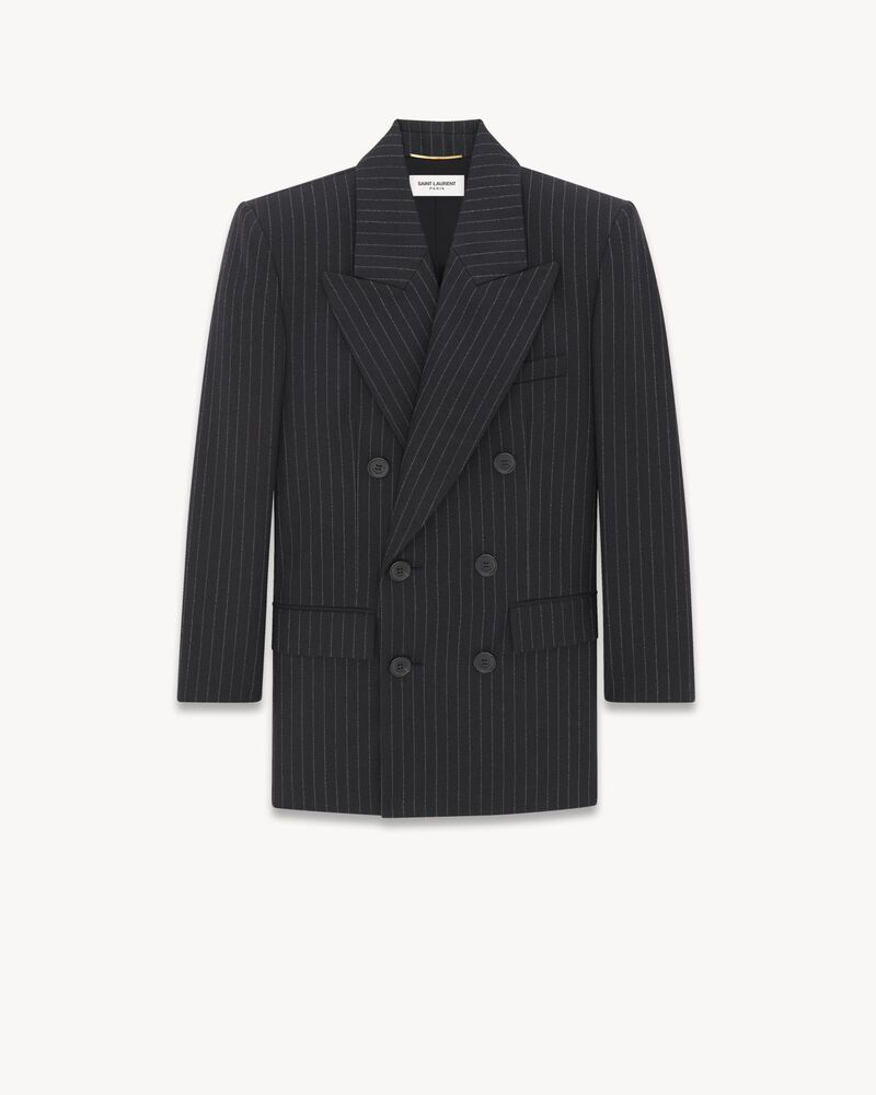 veste en flanelle à rayures rive gauche