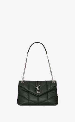 bolso puffer small de piel de cordero acolchada