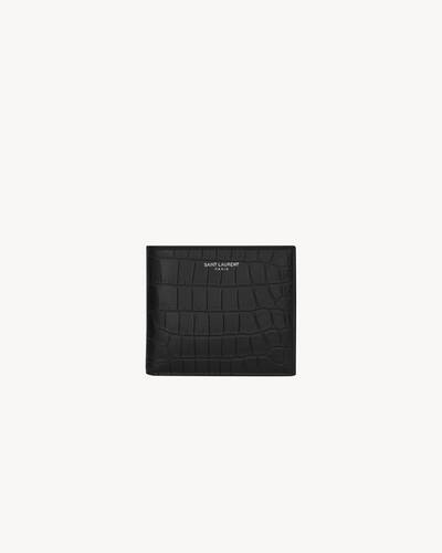 Saint Laurent YSL Coin Wallet in Quilted Patent Leather