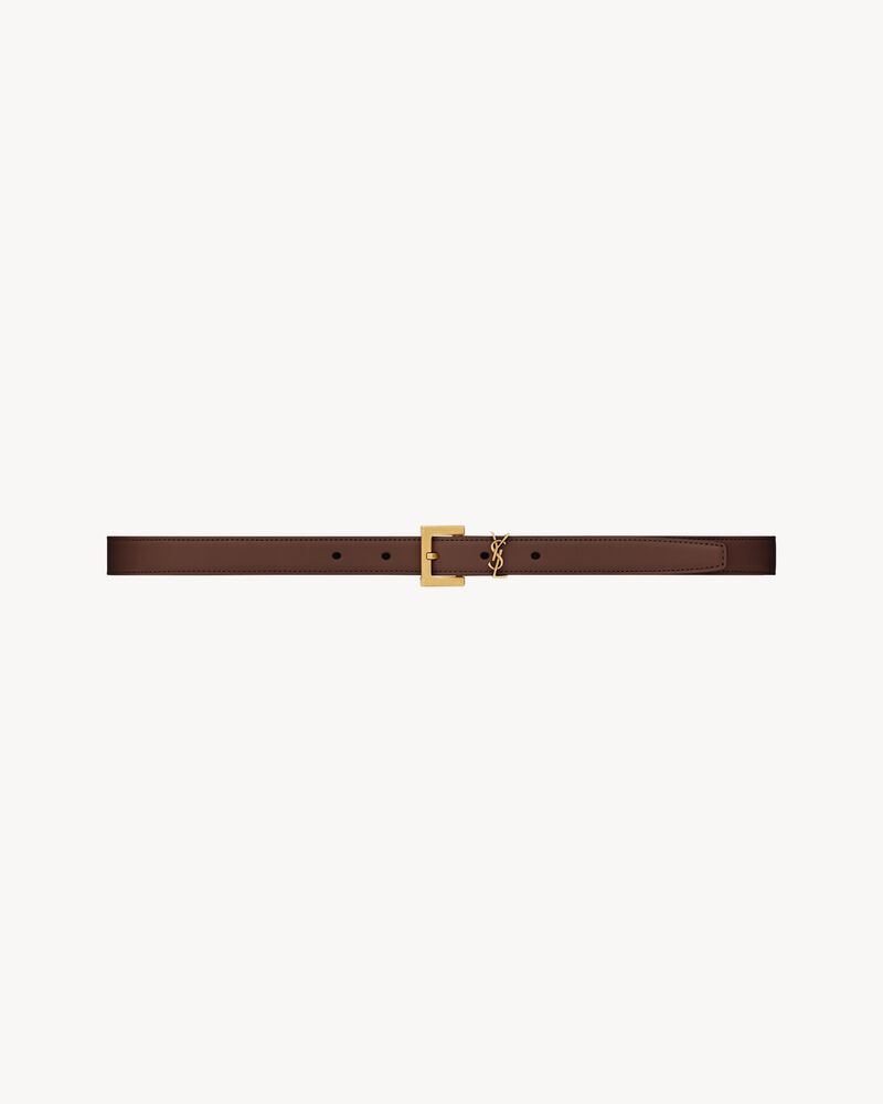 CASSANDRE thin belt in smooth leather