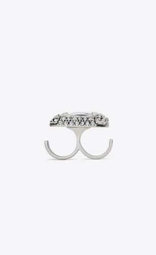 anillo princesa de dos dedos de metal