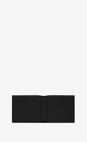 saint laurent paris拉絨漆皮橫向錢包