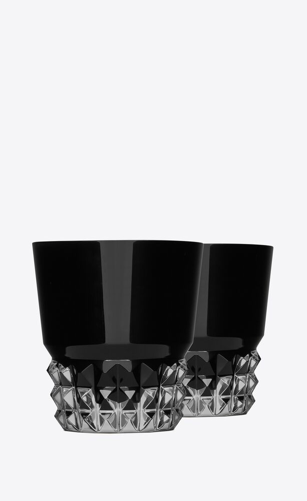baccarat louxor glasses in black crystal