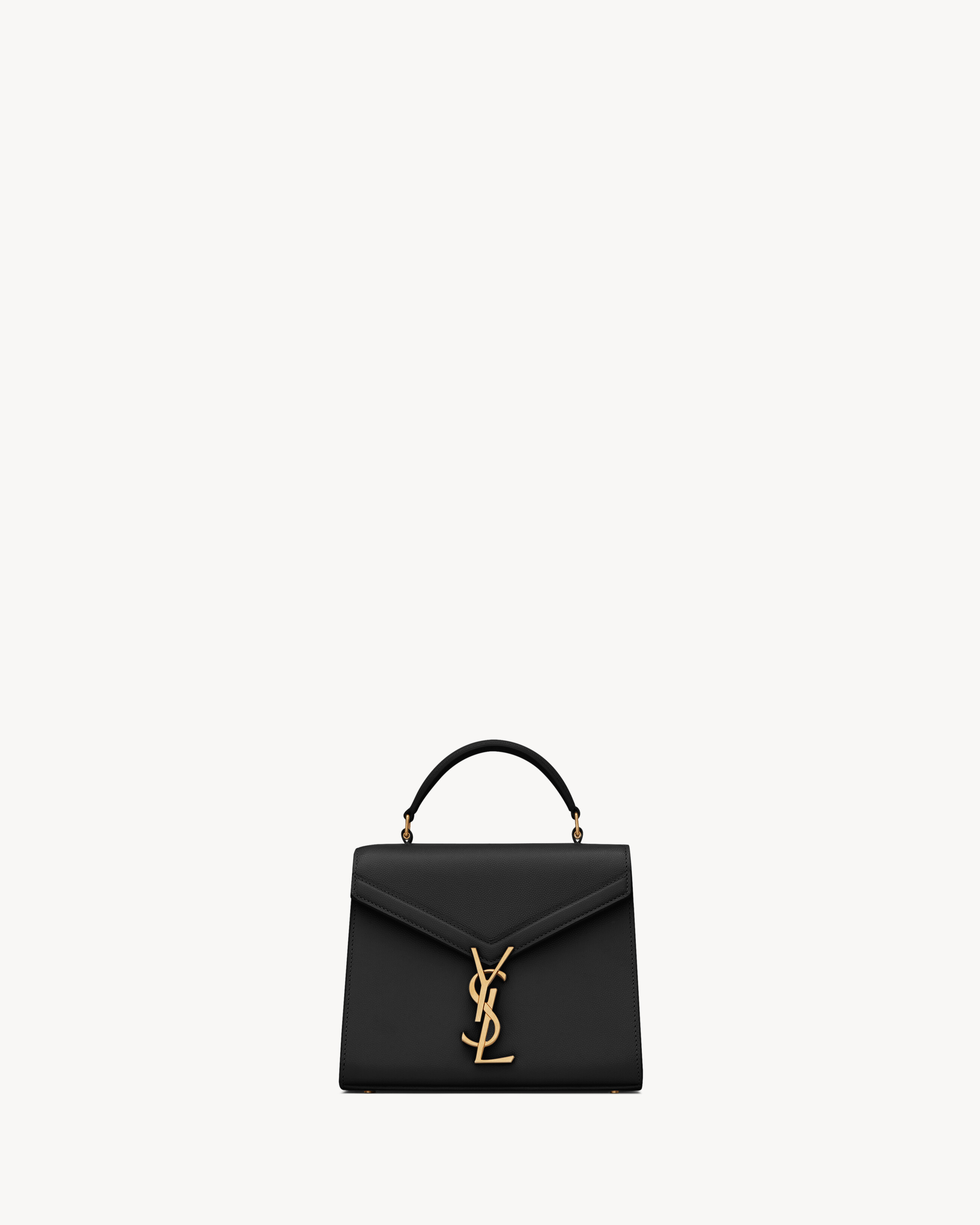 CASSANDRA Mini-Tasche aus Leder mit Tragegriff und Grain-de-Poudre-Prägung