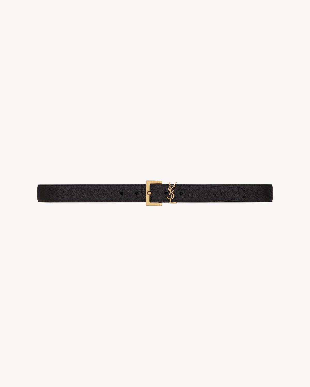 Cassandre BELT WITH SQUARE BUCKLE IN GRAINED LEATHER