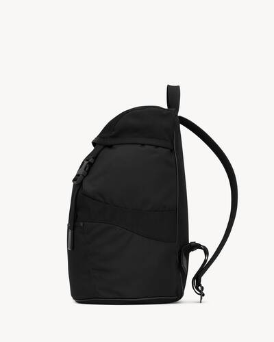 Shop GUCCI Unisex Plain Leather Logo Backpacks by selectM