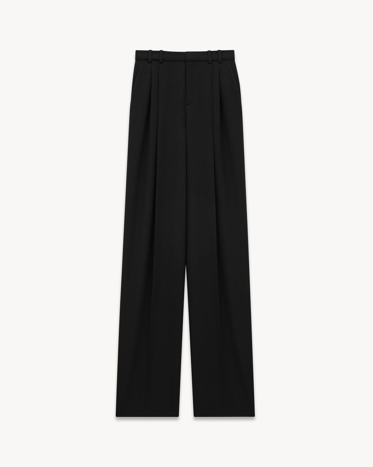 Pantalon ample en grain de poudre