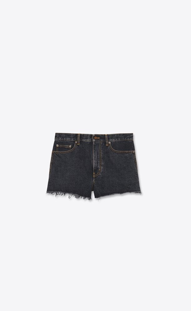 baggy shorts in charcoal grey denim