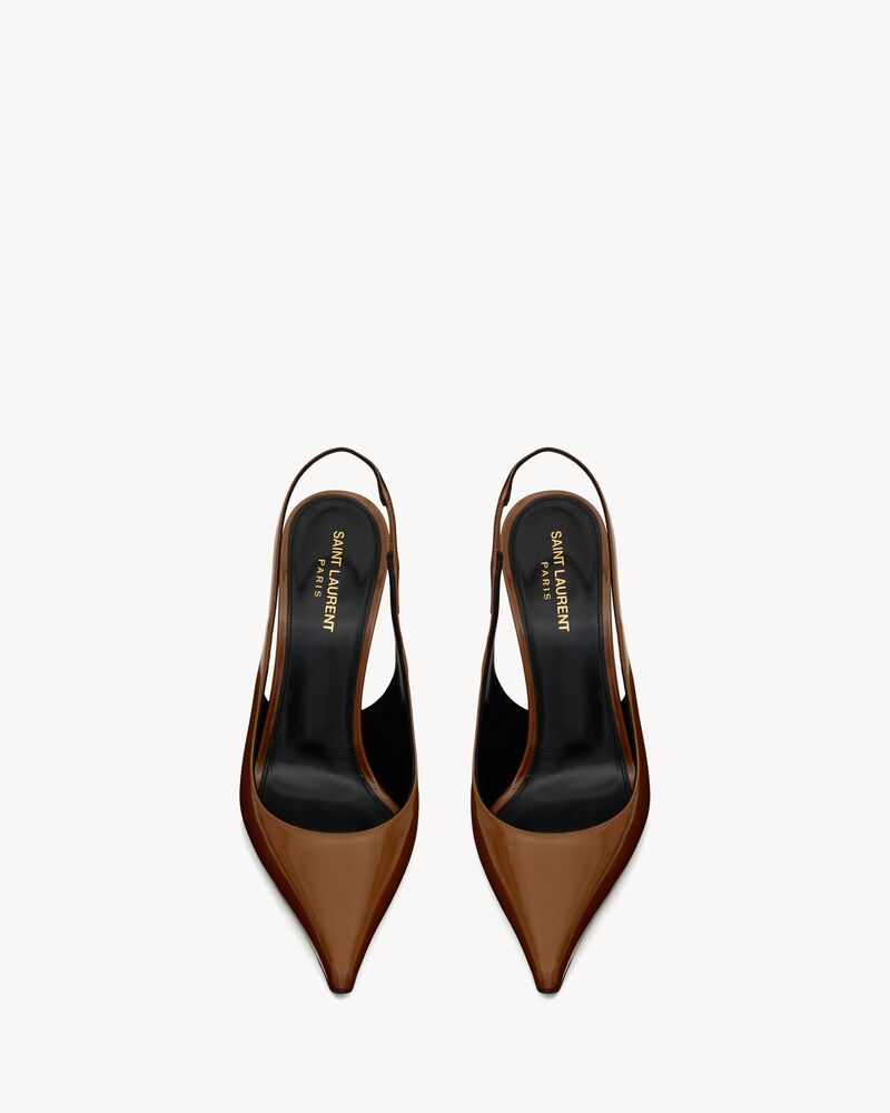 VENDOME slingback pumps in glazed leather