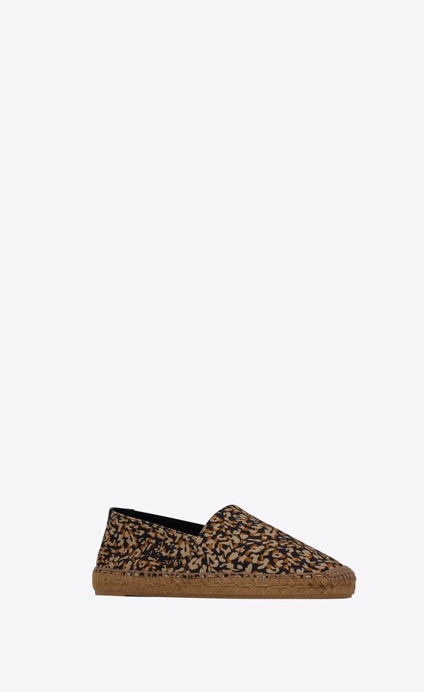 Saint Laurent embroidered espadrilles in leopard-print canvas | Saint ...