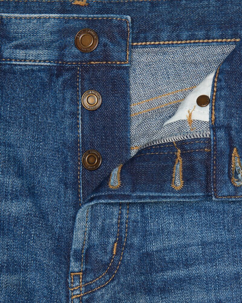 pantalones cortos slim de denim efecto deslavado tinta azul