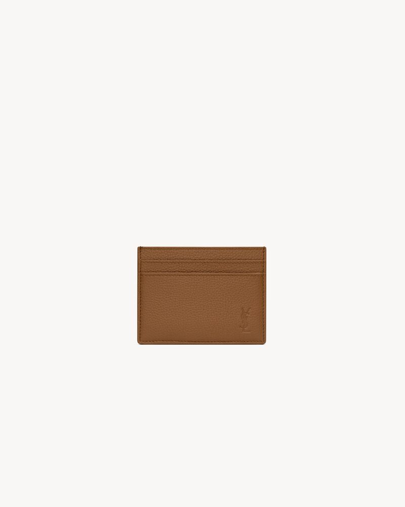 CASSANDRE SHADOW SAINT LAURENT card case in grained leather