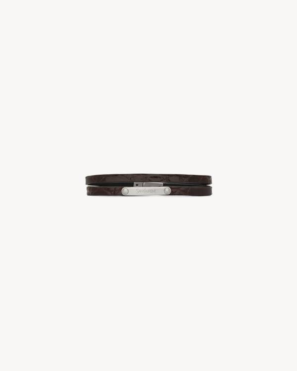 【関税＆送料込み】Saint Laurent Double Bridge Bracelet Saint Laurent – Double Bridge Bracelet Hombre 682-000877 01