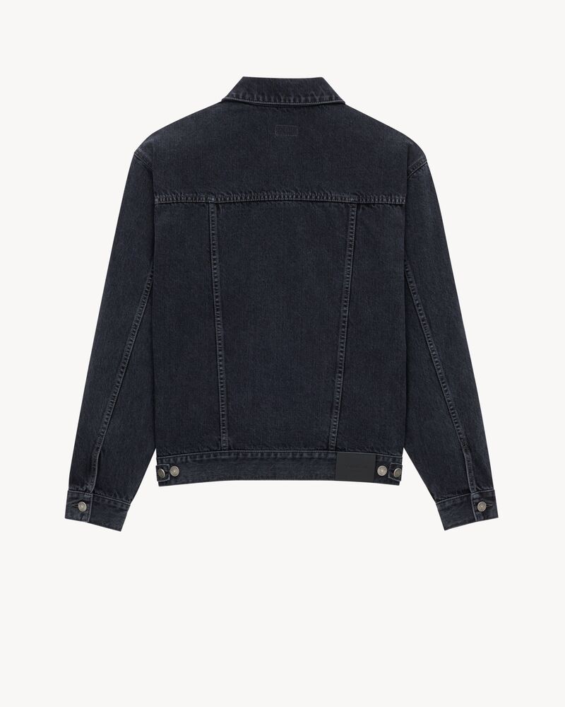 trucker jacket in french black denim