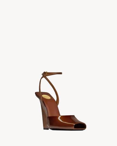 希少★サンローラン★YSL★ネイビー★本革　Tストラップ　レザー サンダル ウィメンズサンダル | ヒール、ストラップ、レザー | Saint