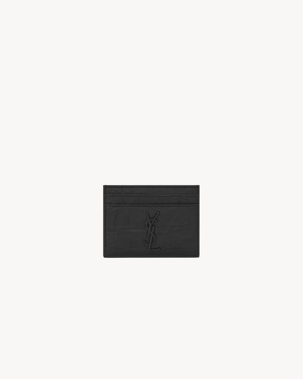 CASSANDRE card case in CROCODILE-EMBOSSED leather | Saint