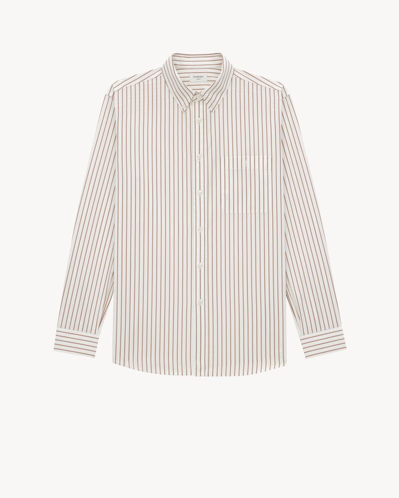 CASSANDRE shirt in striped cotton poplin