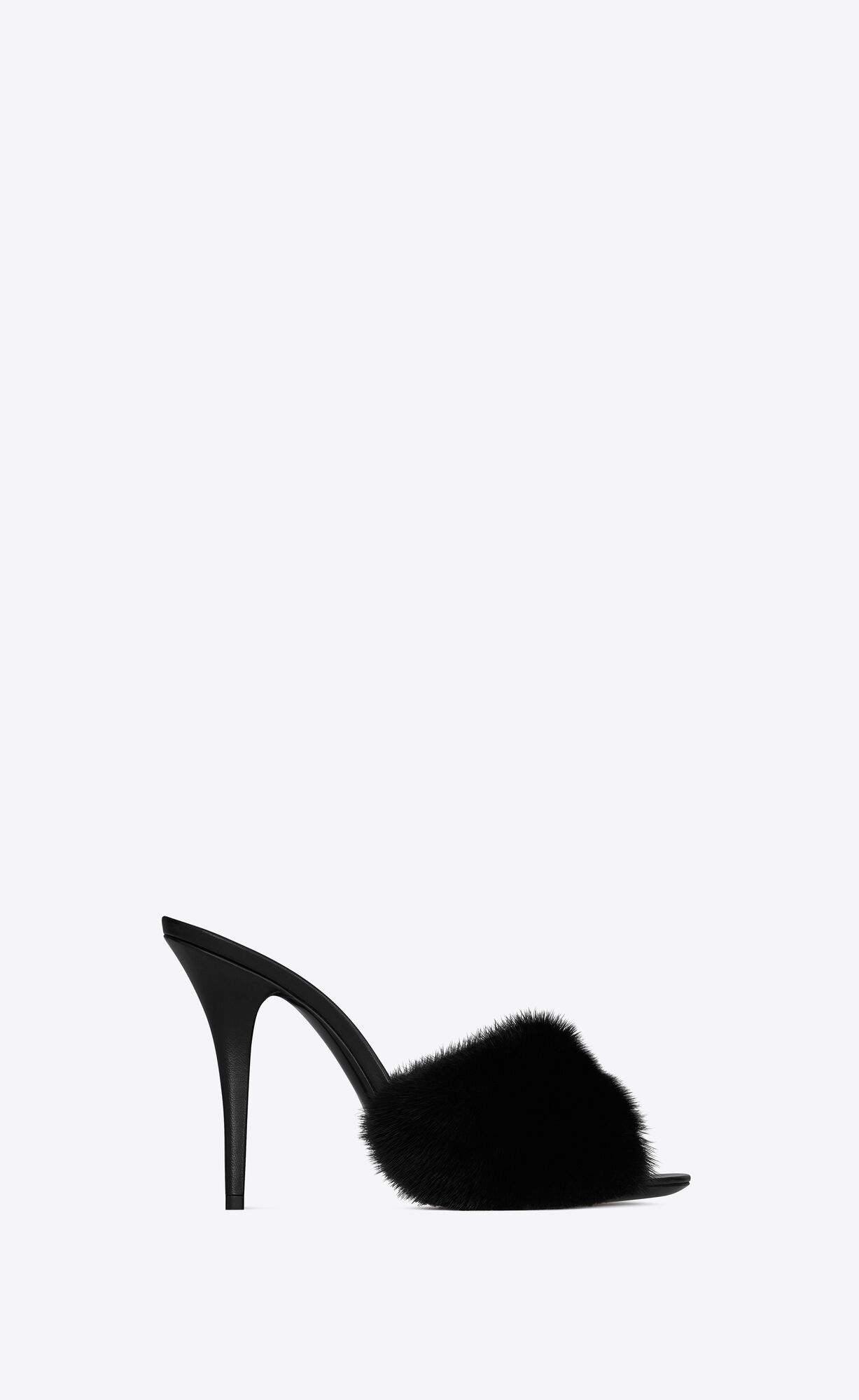 ysl fur mules