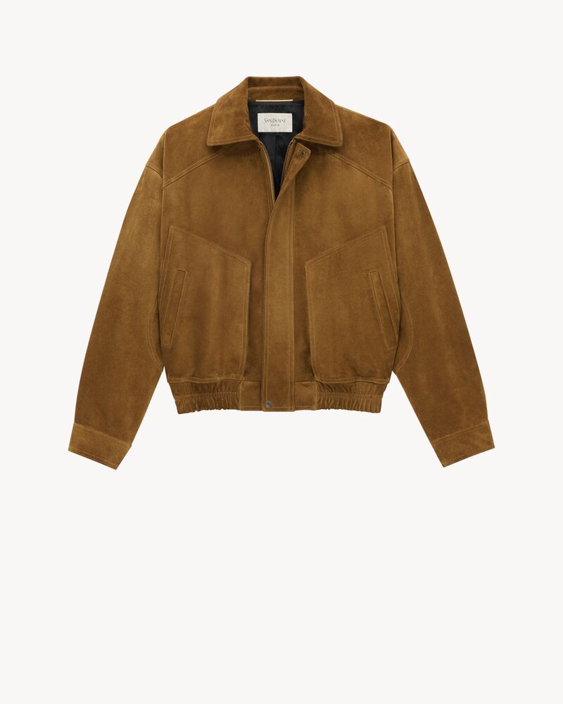 bomber jacket in suede