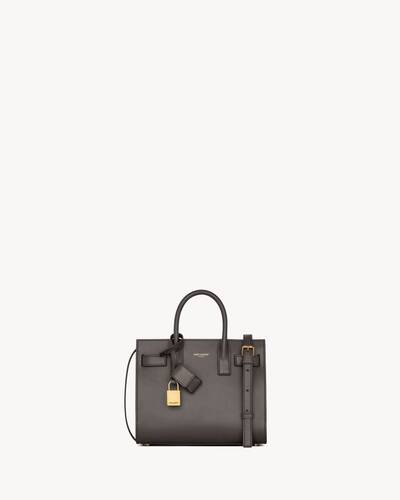 SAC DE JOUR in smooth leather – nano in Grey & Silver | Saint