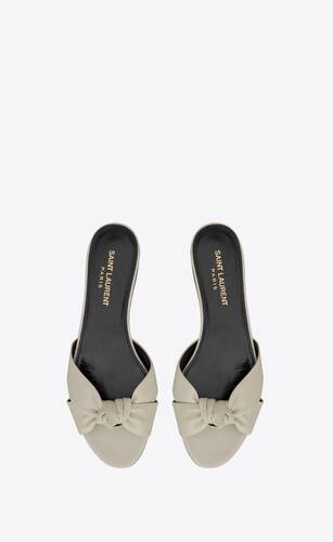 bianca flat mules in smooth leather