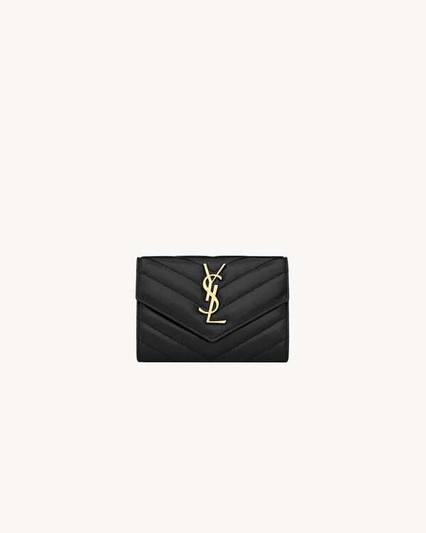 CASSANDRE MATELASSÉ SMALL ENVELOPE WALLET IN LAMBSKIN | Saint Laurent ...