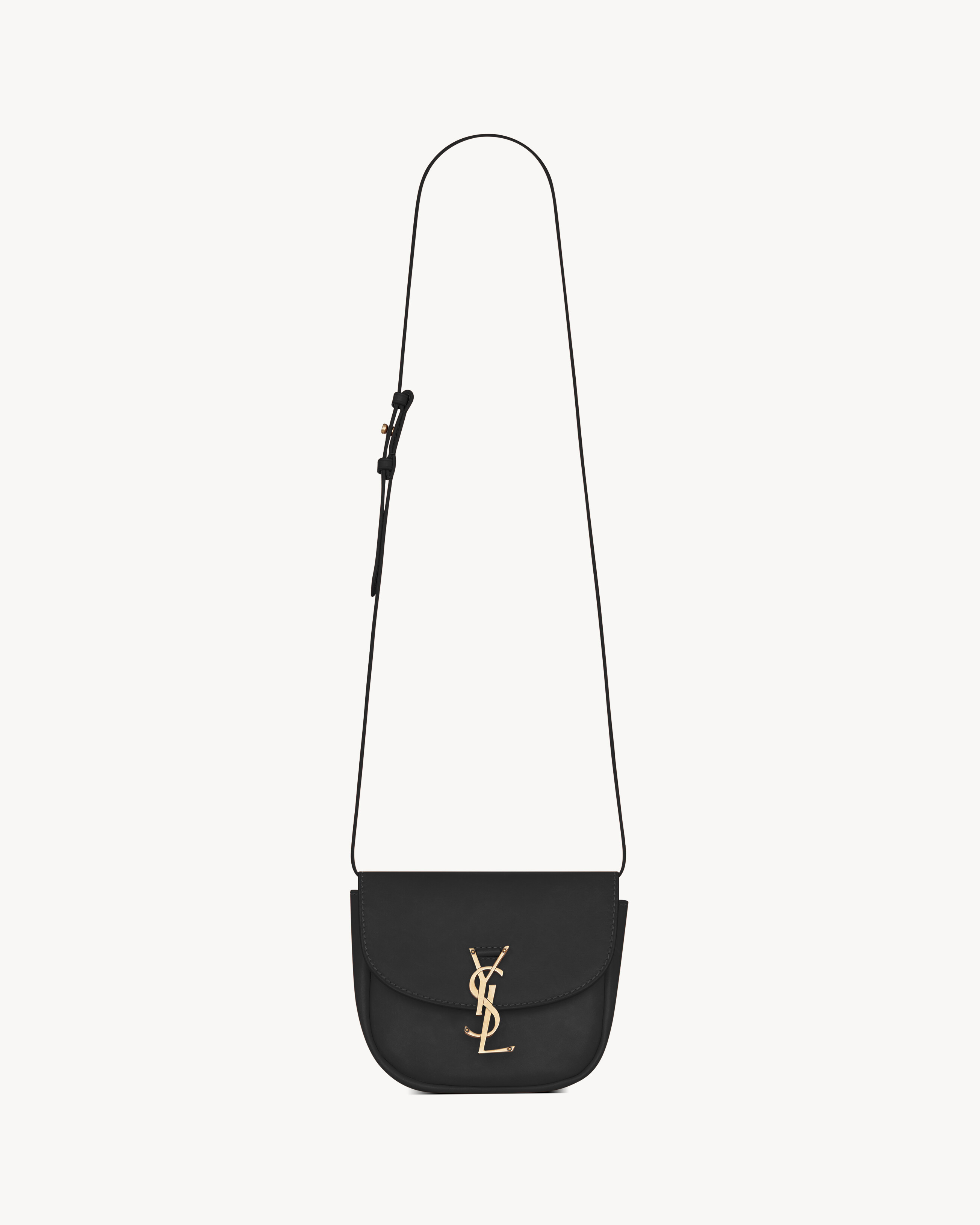 Kaia Small Leather Shoulder Bag in Black - Saint Laurent