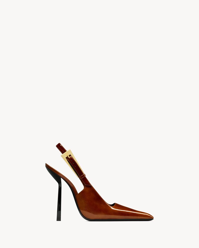 LEE Slingback-Pumps aus Lackleder