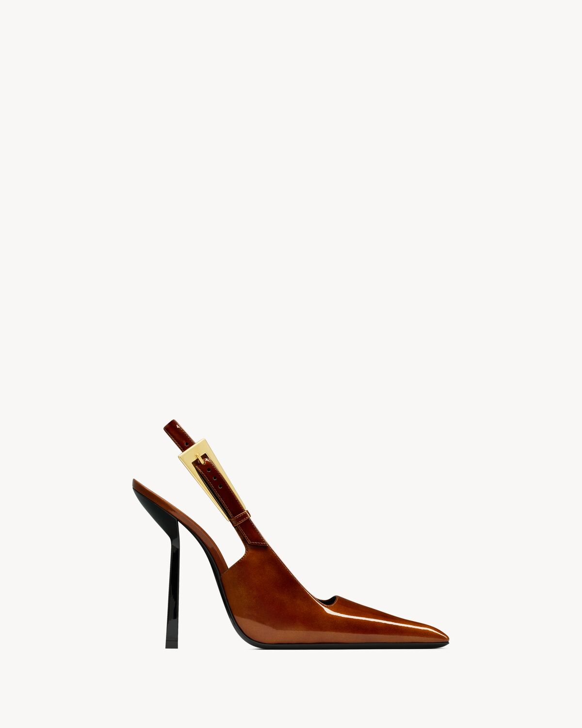 lee slingbacks en cuir verni