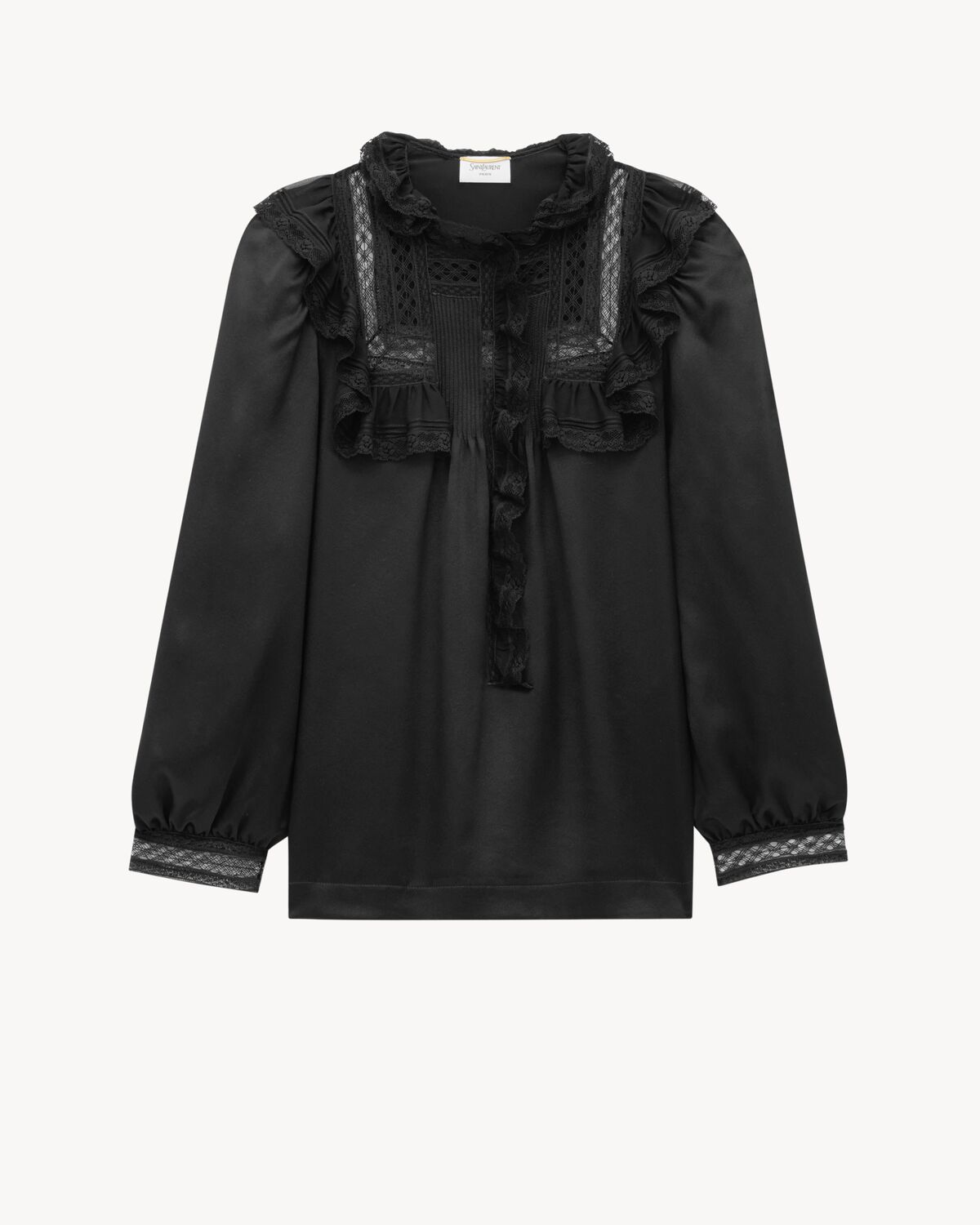 prairie blouse in silk satin