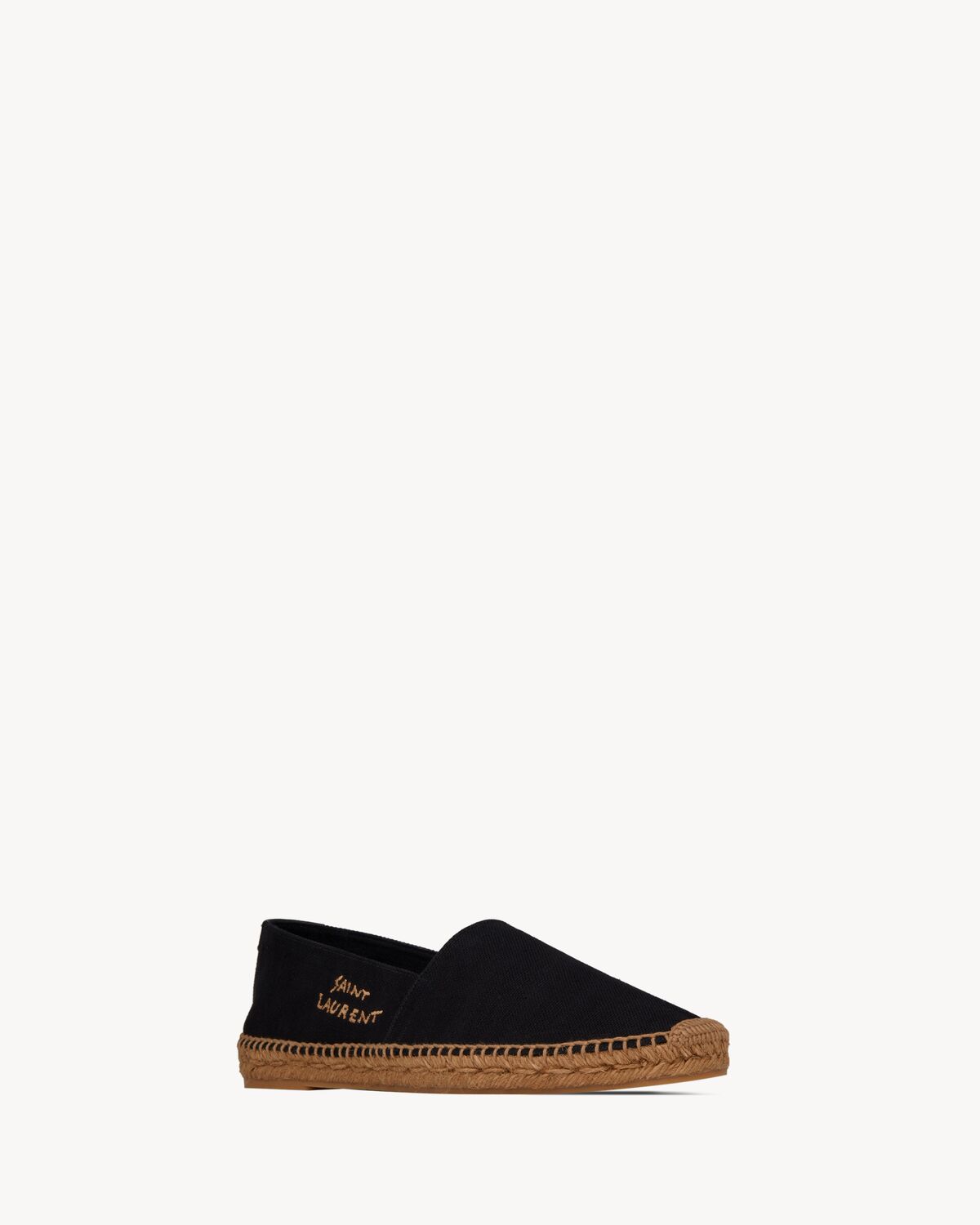 Saint Laurent embroidered espadrilles in canvas