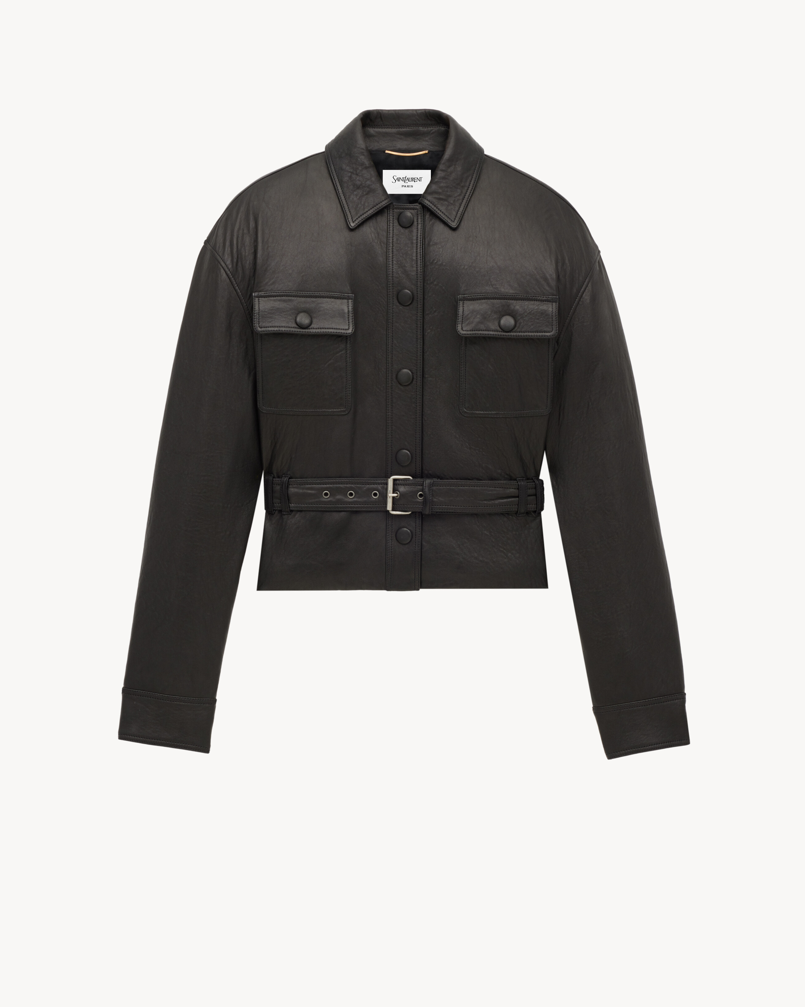 veste courte SAHARIENNE en cuir d’agneau