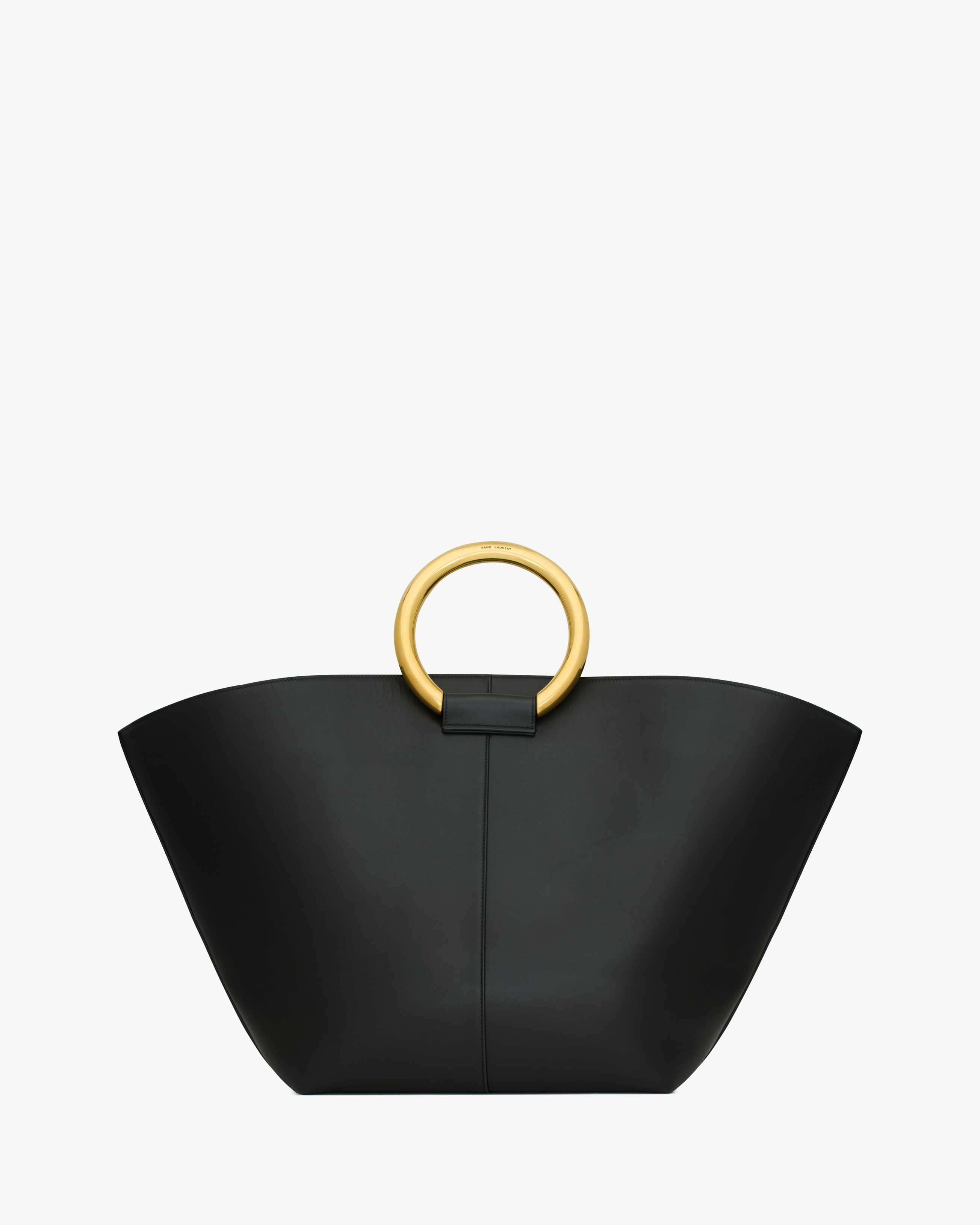 Maxi tote in smooth leather