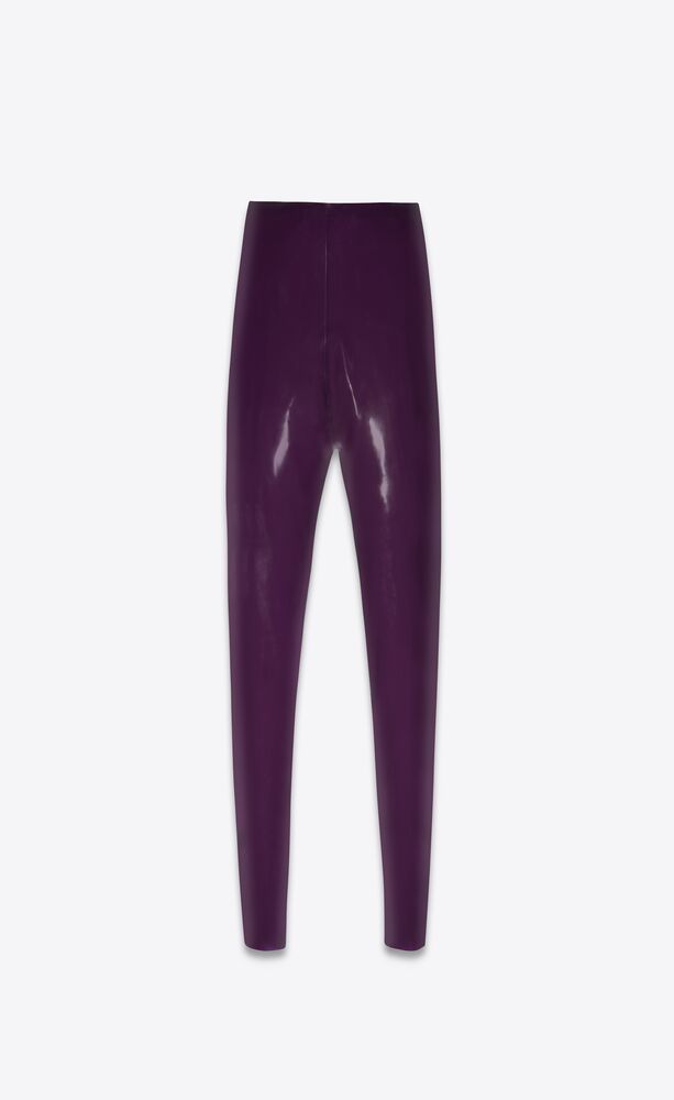 purple latex leggings