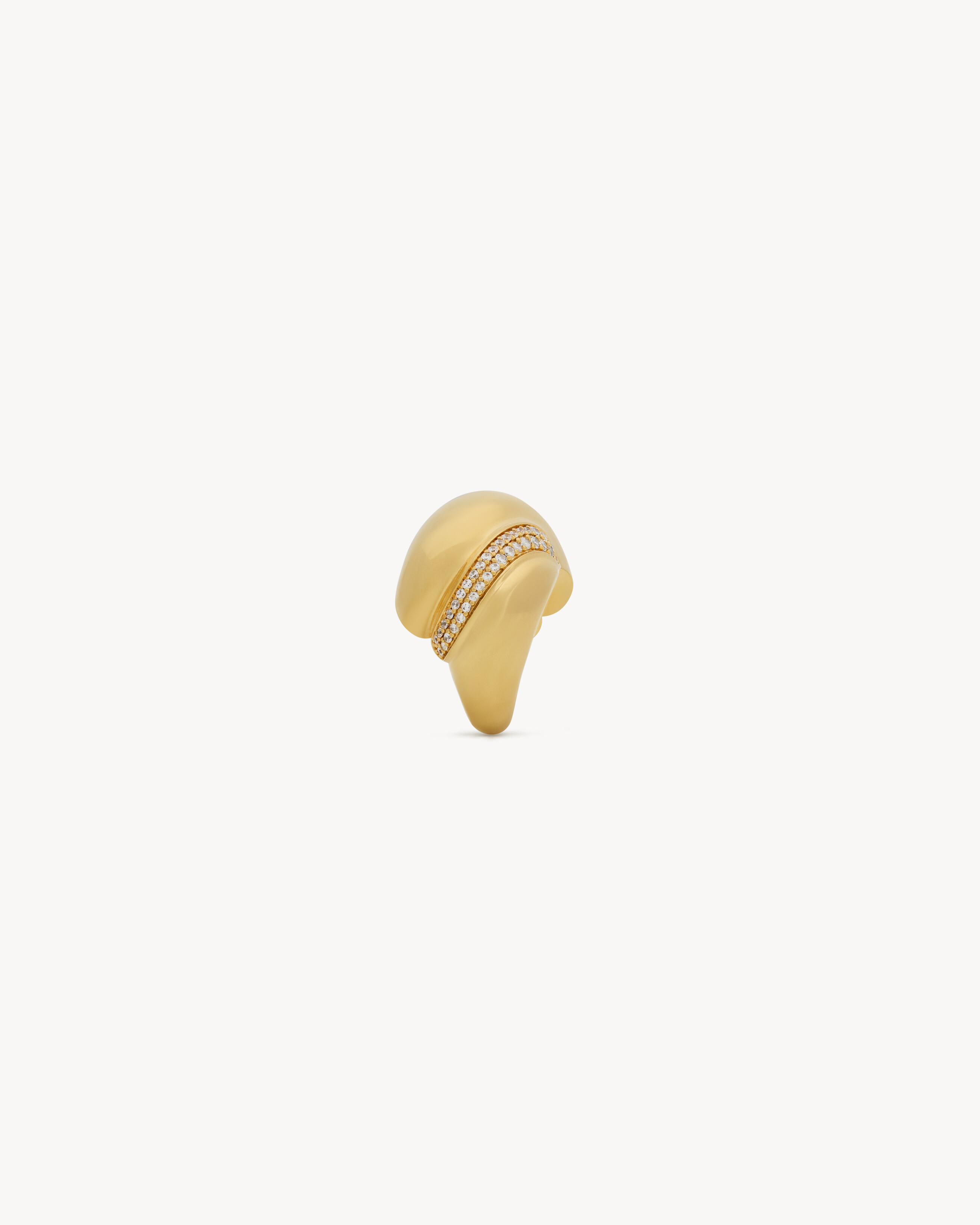 crystal whirlwind ring in metal