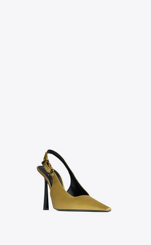 climax slingback pumps in satin crepe