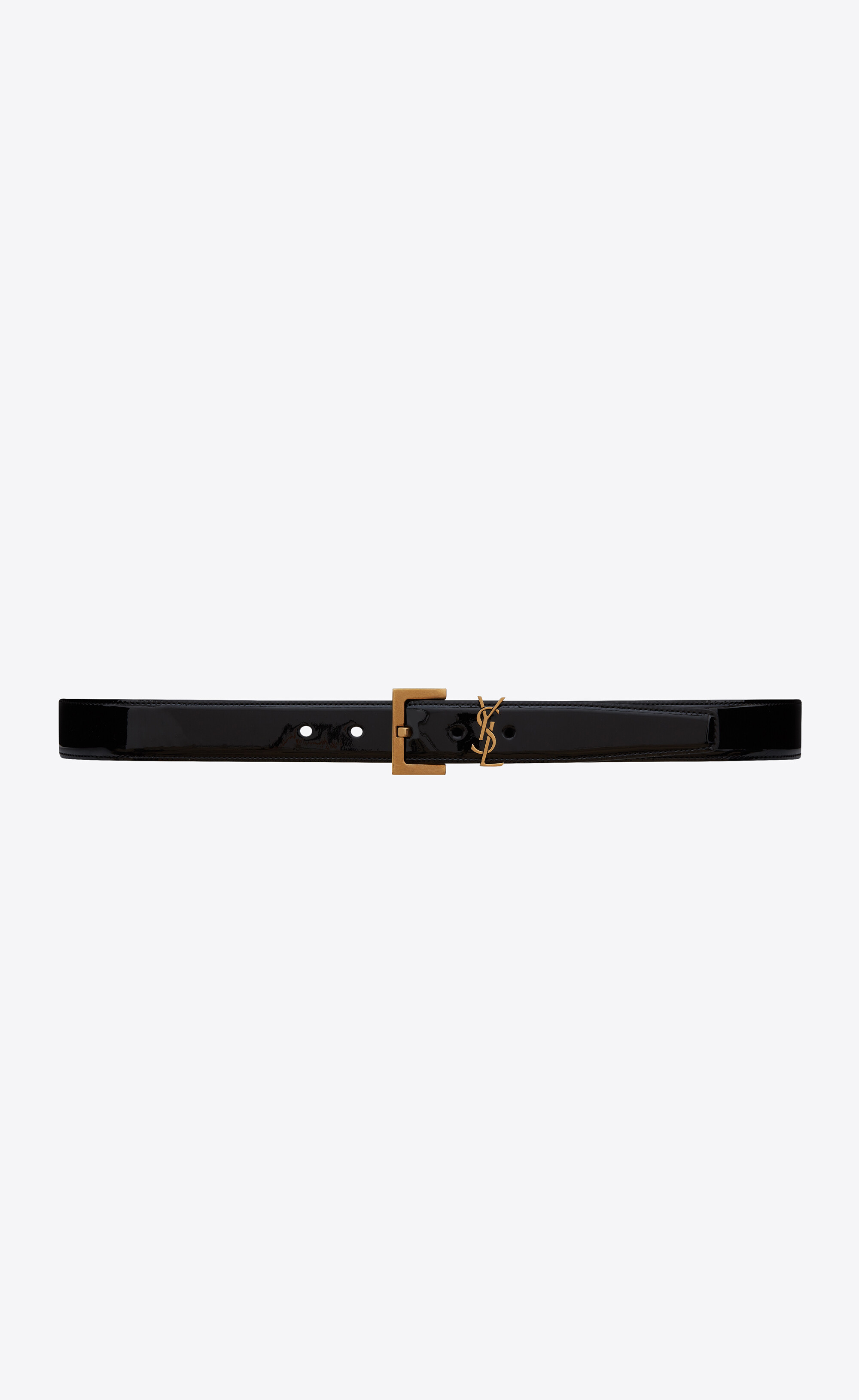 ysl patent leather belt