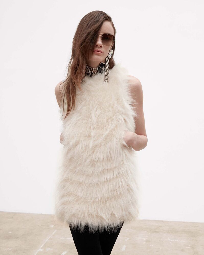 fur mini dress